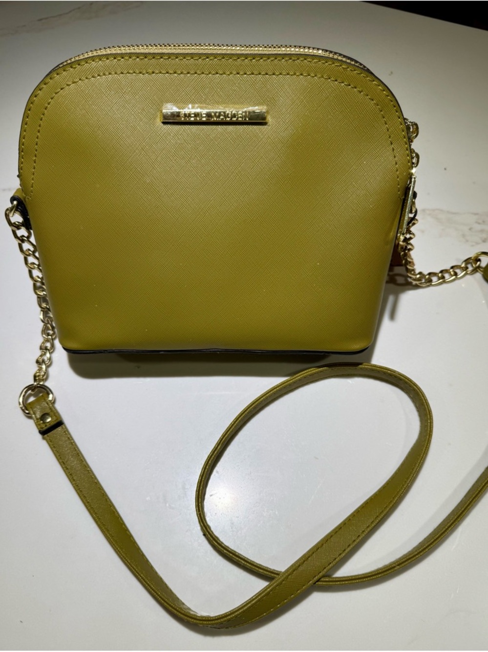STEVE MADDEN Maggie Crossbody, Zip Top, Olive